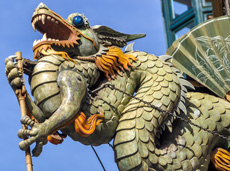 Dragones en Barcelona, España